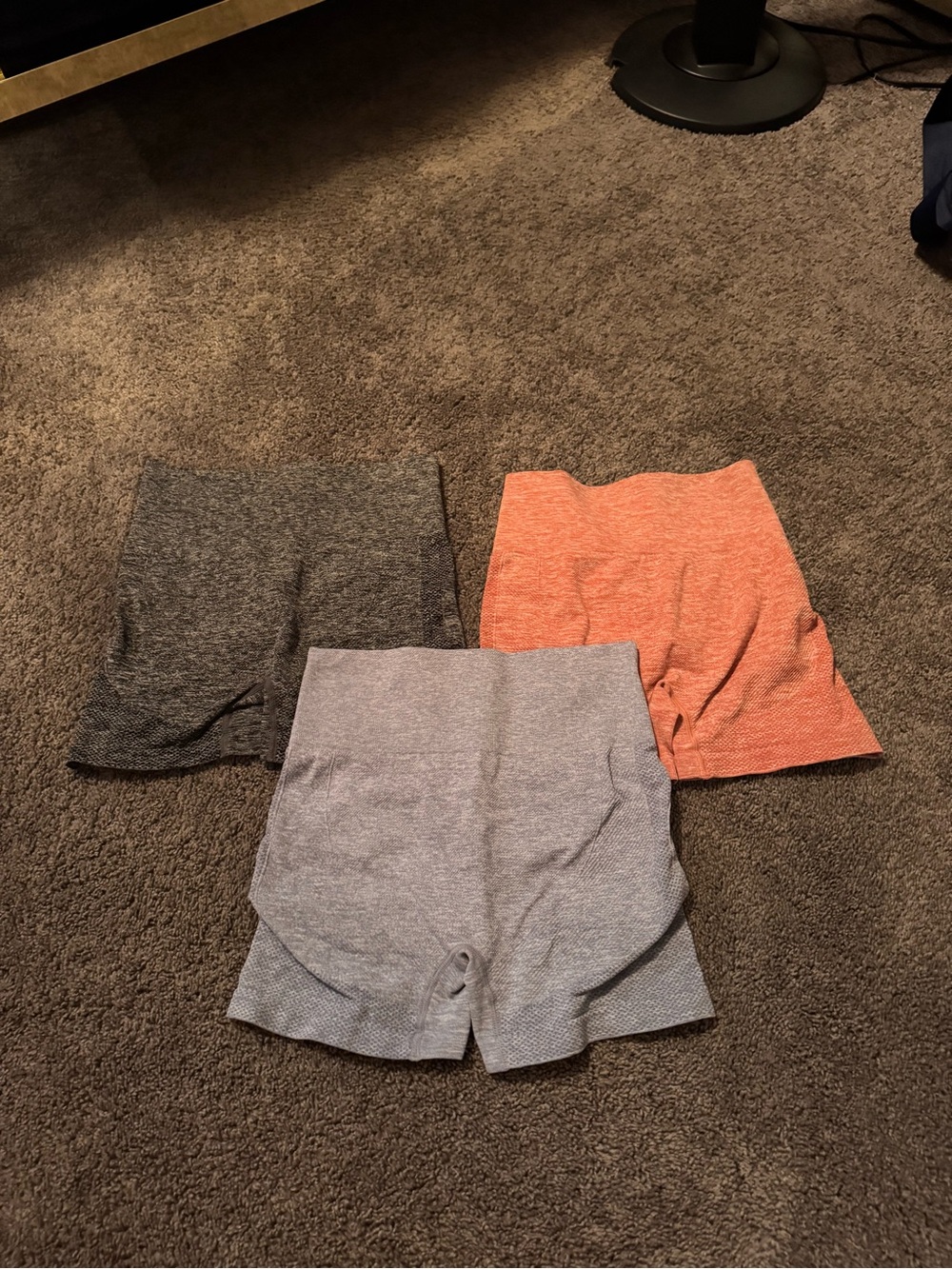 Amazon Women's Seamless Athletic Bike Shorts - Light Blue, Charcoal, Orange/Pink